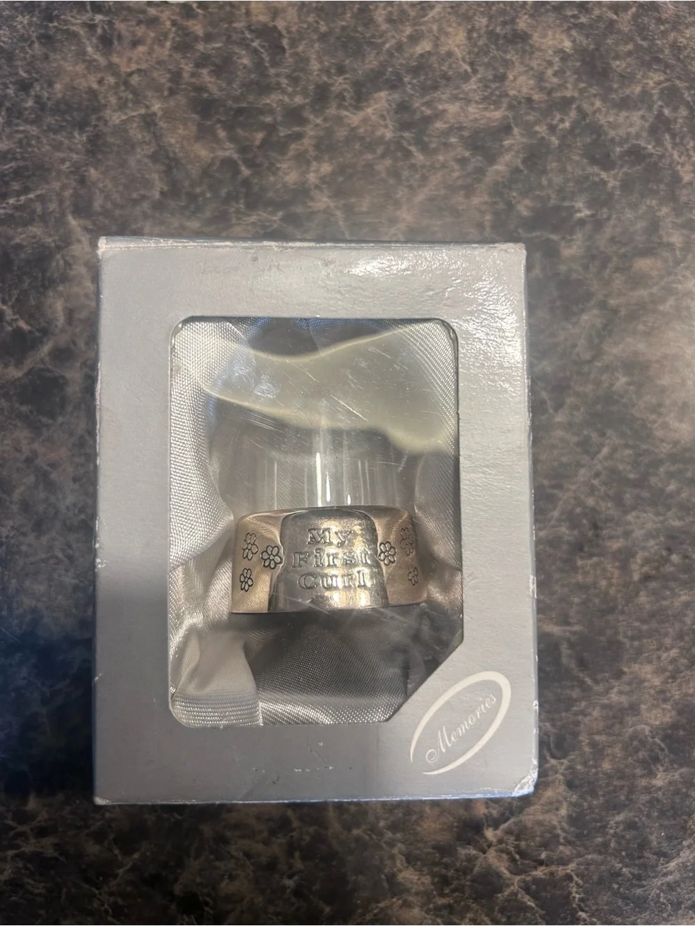 Silver 'My First Curl' Engraved